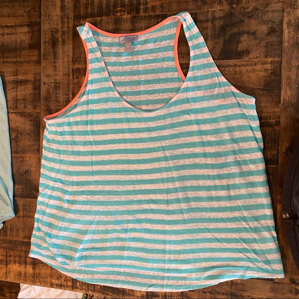 Striped linen tank